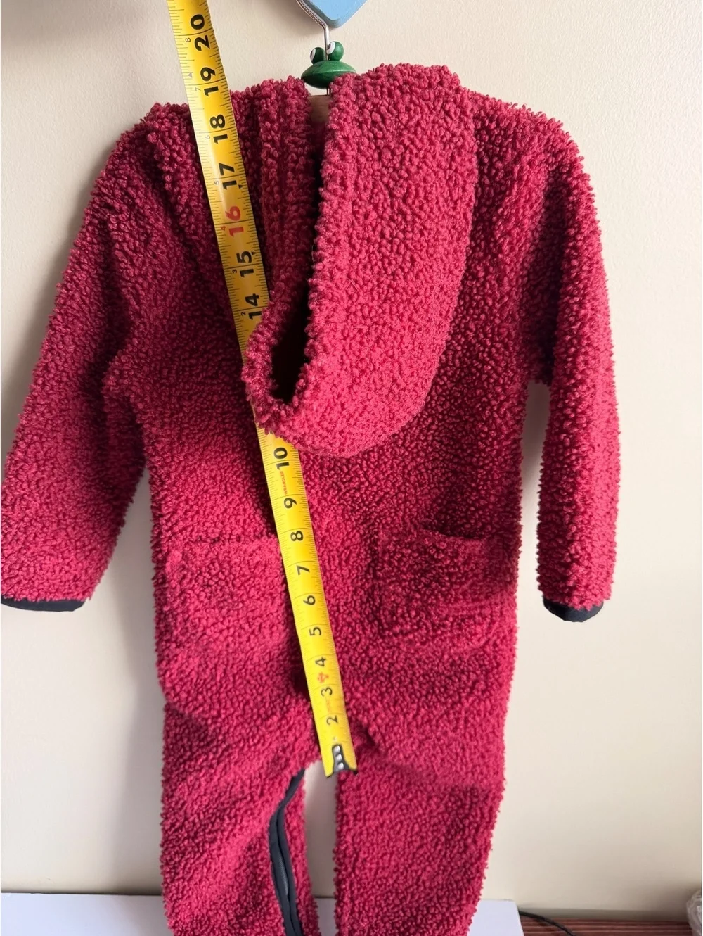 Carhartt Baby Red Sherpa Fleece Hooded Bunting Coverall Suit 12-18M